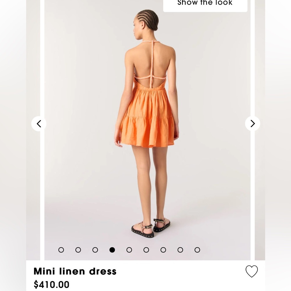 Maje Orange Backless Dress